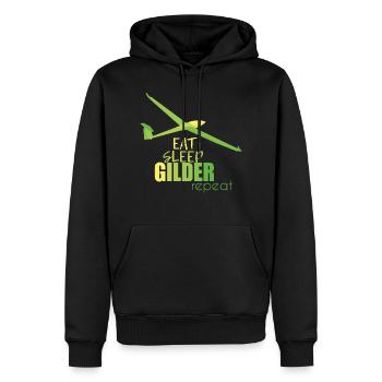 Segelfliegen Segelflieger - Männer Premium Bio Hoodie - Schwarz - Vorne - Nico (187cm)