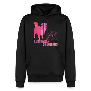 Australian Shepherd - Männer Premium Bio Hoodie - Schwarz - Vorne - Nico (187cm)