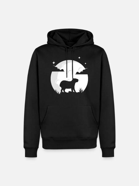 Capybara Moone Capybara Tierpark - Männer Premium Bio Hoodie - Schwarz