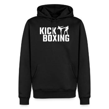 Kickboxing - Männer Premium Bio Hoodie - Schwarz - Vorne - Nico (187cm)