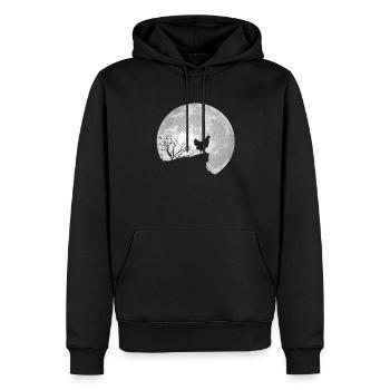 Poulets agriculture ferme lune lune - Sweat à capuche Premium bio Homme - noir - Devant - Nico (187cm)