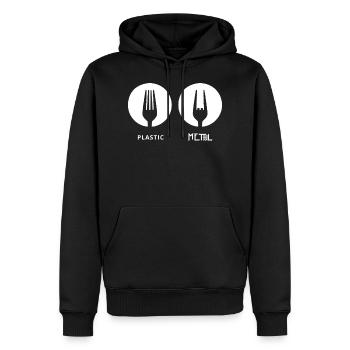Heavy Metal Gabel Zeichen Metall Shirt Musik Fan - Männer Premium Bio Hoodie - Schwarz - Vorne - Nico (187cm)