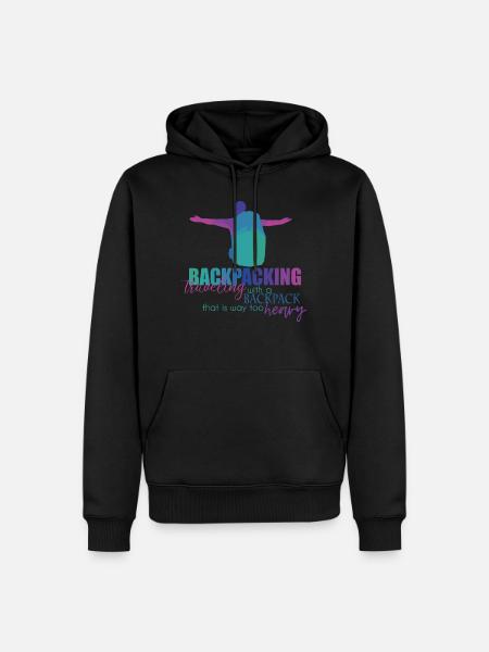 Backpacking Backpacker - Men’s Premium Organic Hoodie - black