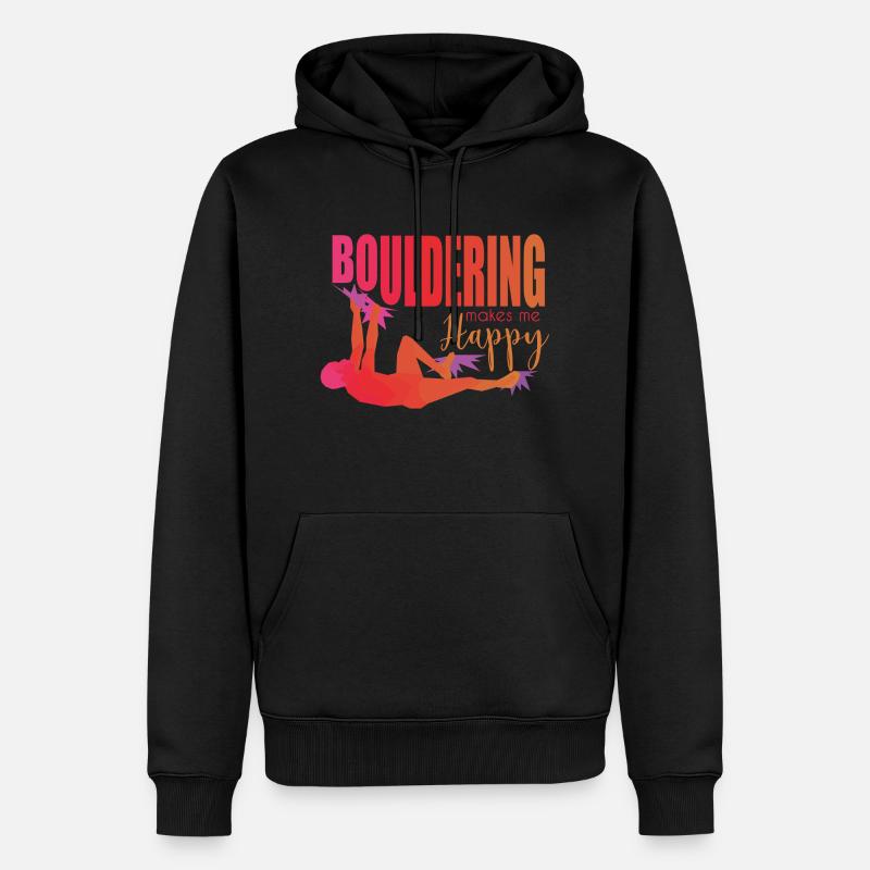 Bouldern - Männer Premium Bio Hoodie - Schwarz