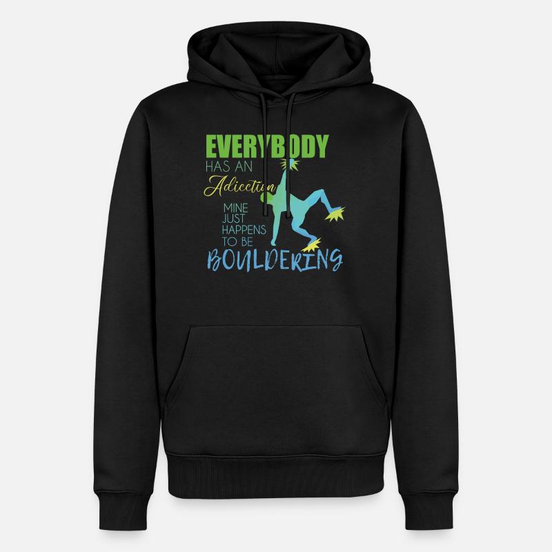Bouldern - Männer Premium Bio Hoodie - Schwarz