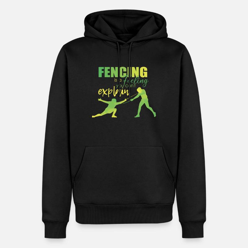L’escrime - Sweat à capuche Premium bio Homme - noir