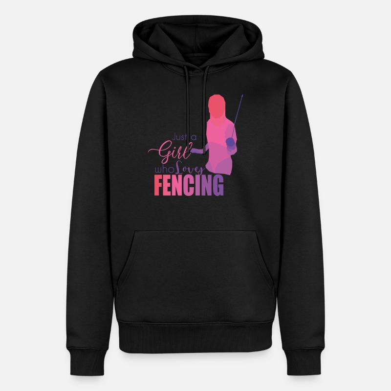 Fechten - Männer Premium Bio Hoodie - Schwarz