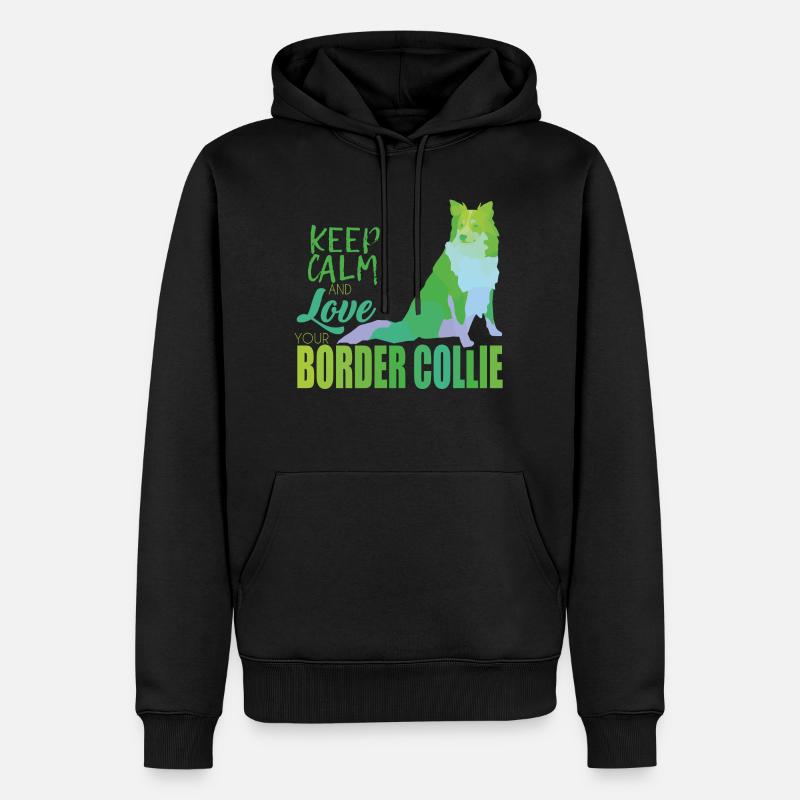Border Collie - Männer Premium Bio Hoodie - Schwarz