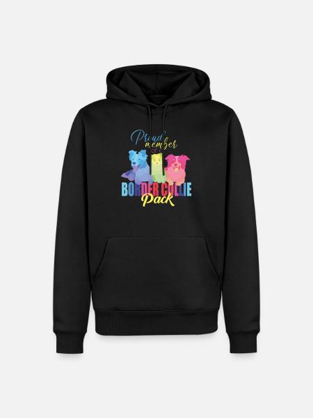 Border Collie - Men’s Premium Organic Hoodie - black
