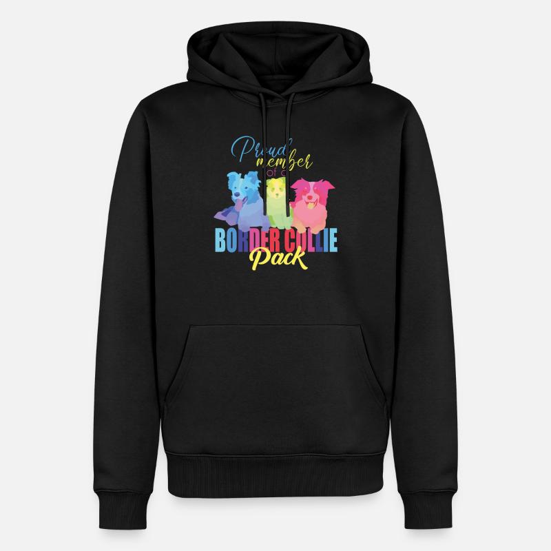 Border Collie - Männer Premium Bio Hoodie - Schwarz