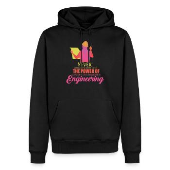 Ingenieur - Männer Premium Bio Hoodie - Schwarz - Vorne - Nico (187cm)