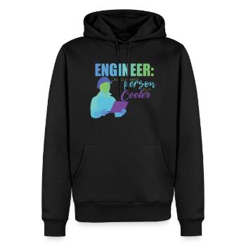 Engineer Engineer Technician Electrical Engineering Mechanical Engineering - Men’s Premium Organic Hoodie - black - Front - Nico (187cm)