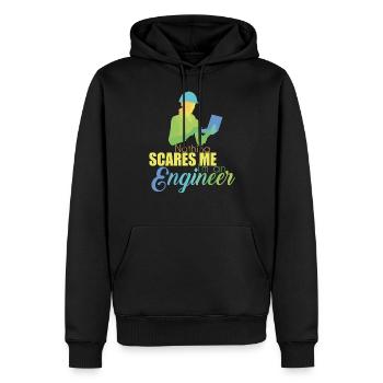 Engineer Engineer Technician Electrical Engineering Mechanical Engineering - Men’s Premium Organic Hoodie - black - Front - Nico (187cm)