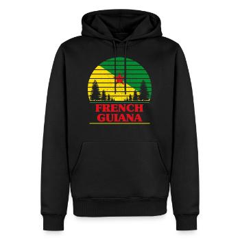 Französisch-Guayana - Männer Premium Bio Hoodie - Schwarz - Vorne - Nico (187cm)