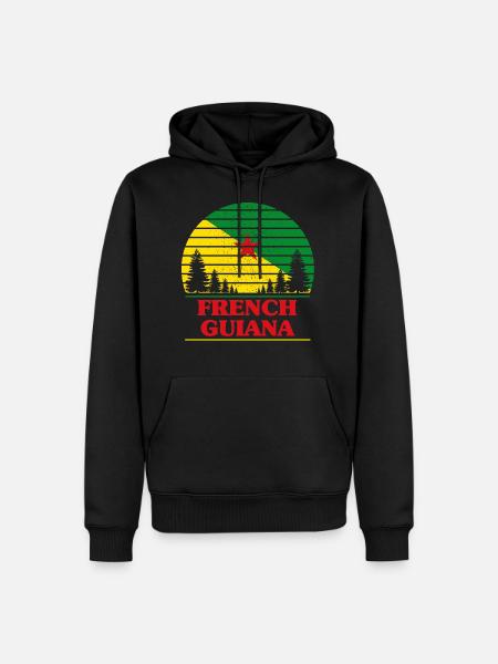 French Guiana - Men’s Premium Organic Hoodie - black