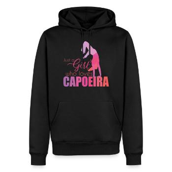 Capoeira - Men’s Premium Organic Hoodie - black - Front - Nico (187cm)