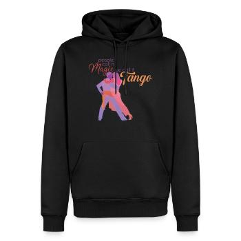 Danse de tango - Sweat à capuche Premium bio Homme - noir - Devant - Nico (187cm)