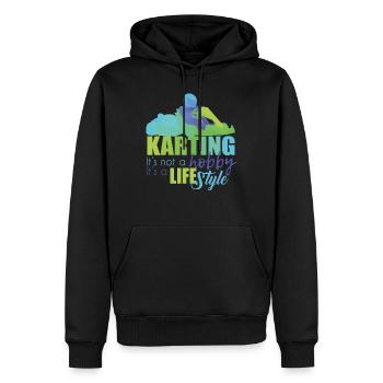Go Kart - Männer Premium Bio Hoodie - Schwarz - Vorne - Nico (187cm)