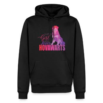 Hovawart - Männer Premium Bio Hoodie - Schwarz - Vorne - Nico (187cm)