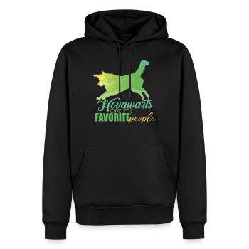 Hovawart - Männer Premium Bio Hoodie - Schwarz - Vorne - Nico (187cm)