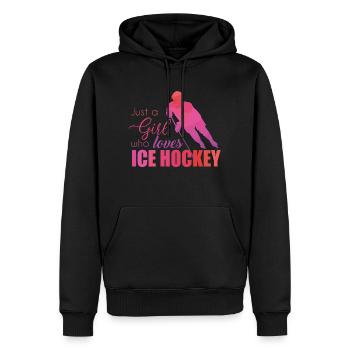 Hockey - Sweat à capuche Premium bio Homme - noir - Devant - Nico (187cm)