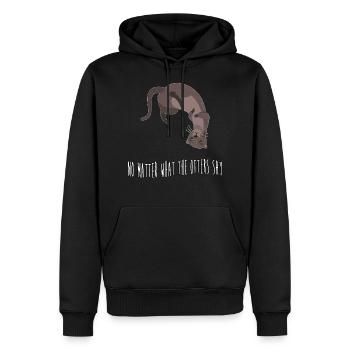 otter no matter what the ottters others say - Männer Premium Bio Hoodie - Schwarz - Vorne - Nico (187cm)