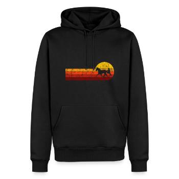 Trabrennen Pferd Pferde Trabrennsport Pferderennen - Männer Premium Bio Hoodie - Schwarz - Vorne - Nico (187cm)