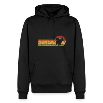 Eléphant éléphant pour enfants - Sweat à capuche Premium bio Homme - noir - Devant - Nico (187cm)