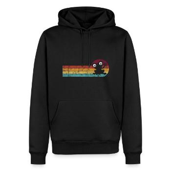 Frosch Frösche Geschenk für Kinder Lustig Witzig - Männer Premium Bio Hoodie - Schwarz - Vorne - Nico (187cm)