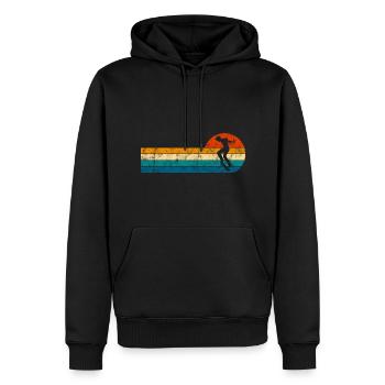 Skateur Skateboard Skateur Skater Skate - Sweat à capuche Premium bio Homme - noir - Devant - Nico (187cm)
