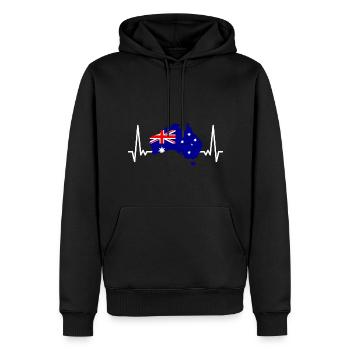 Australien Flagge Down Under Australische Fahne - Männer Premium Bio Hoodie - Schwarz - Vorne - Nico (187cm)