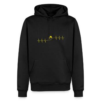 MTB Biken Downhill - Männer Premium Bio Hoodie - Schwarz - Vorne - Nico (187cm)