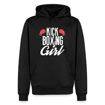 Kickboxing Girl Kickboxen Frauen - Männer Premium Bio Hoodie - Schwarz - Vorne - Nico (187cm)