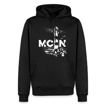 Moin Symbole du phare de la mer Baltique Mer du Nord - Sweat à capuche Premium bio Homme - noir - Devant - Nico (187cm)
