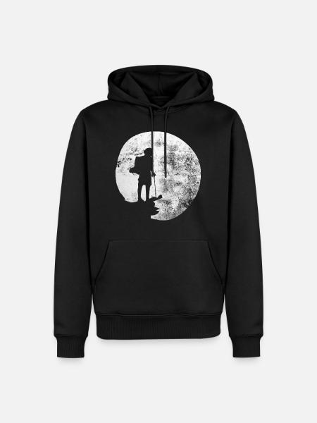 Moon - Hiking - (12) - Men’s Premium Organic Hoodie - black