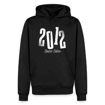 2012 Jahrgang Geburtstag Baujahr Geboren - Männer Premium Bio Hoodie - Schwarz - Vorne - Nico (187cm)