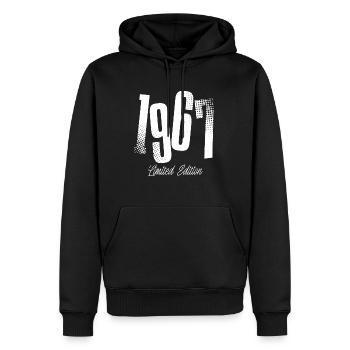 1967 Jahrgang Geburtstag Baujahr Geboren - Männer Premium Bio Hoodie - Schwarz - Vorne - Nico (187cm)