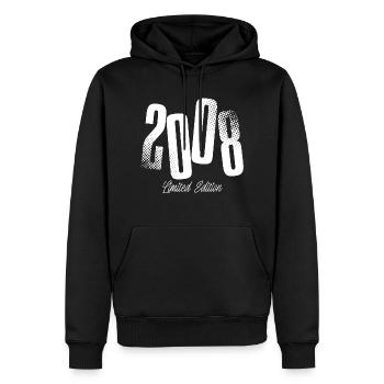 2008 Année de naissance Année de naissance - Sweat à capuche Premium bio Homme - noir - Devant - Nico (187cm)