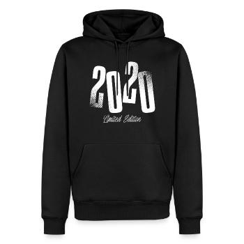 2020 Année de naissance Année de naissance - Sweat à capuche Premium bio Homme - noir - Devant - Nico (187cm)