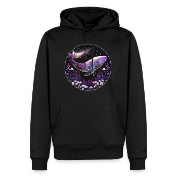 Wal, Meer, Walfisch, Unterwasser, Korallen, Natur - Männer Premium Bio Hoodie - Schwarz - Vorne - Nico (187cm)