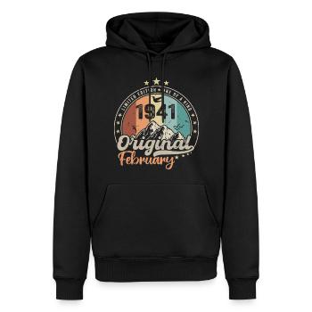 Legenden geboren im Februar 1941 Geschenk zum 83. Geburtstag - Männer Premium Bio Hoodie - Schwarz - Vorne - Nico (187cm)