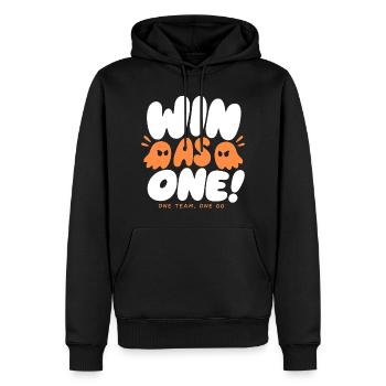Gagner en tant qu’équipe de jeu unique - Sweat à capuche Premium bio Homme - noir - Devant - Nico (187cm)