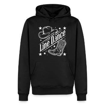 Line Dance Western - Männer Premium Bio Hoodie - Schwarz - Vorne - Nico (187cm)