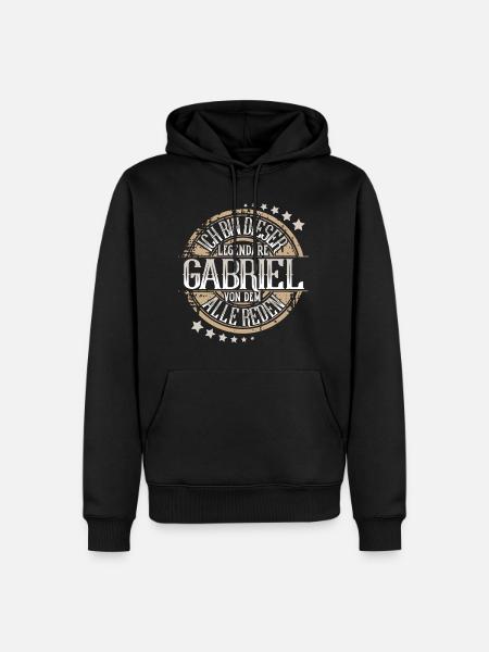 Gabriel - Männer Premium Bio Hoodie - Schwarz