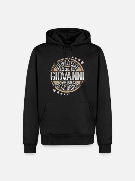 Giovanni - Männer Premium Bio Hoodie - Schwarz