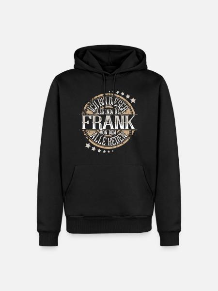 Frank - Männer Premium Bio Hoodie - Schwarz