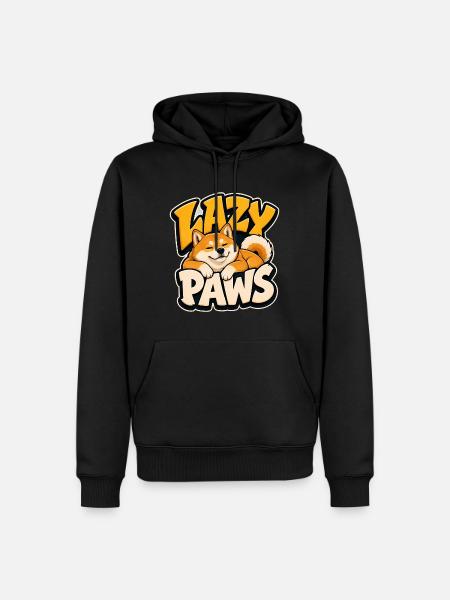 Shiba - Männer Premium Bio Hoodie - Schwarz