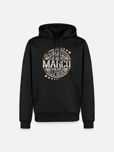 Marco - Männer Premium Bio Hoodie - Schwarz