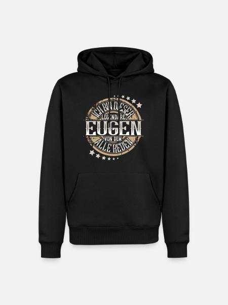 Eugen - Männer Premium Bio Hoodie - Schwarz