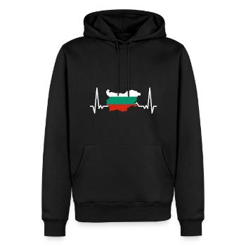 Bulgarien Flagge Bulgarische Fahne Goldstrand - Männer Premium Bio Hoodie - Schwarz - Vorne - Nico (187cm)